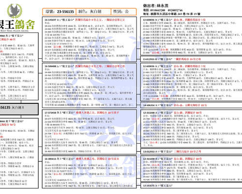 拍賣鴿之血統書